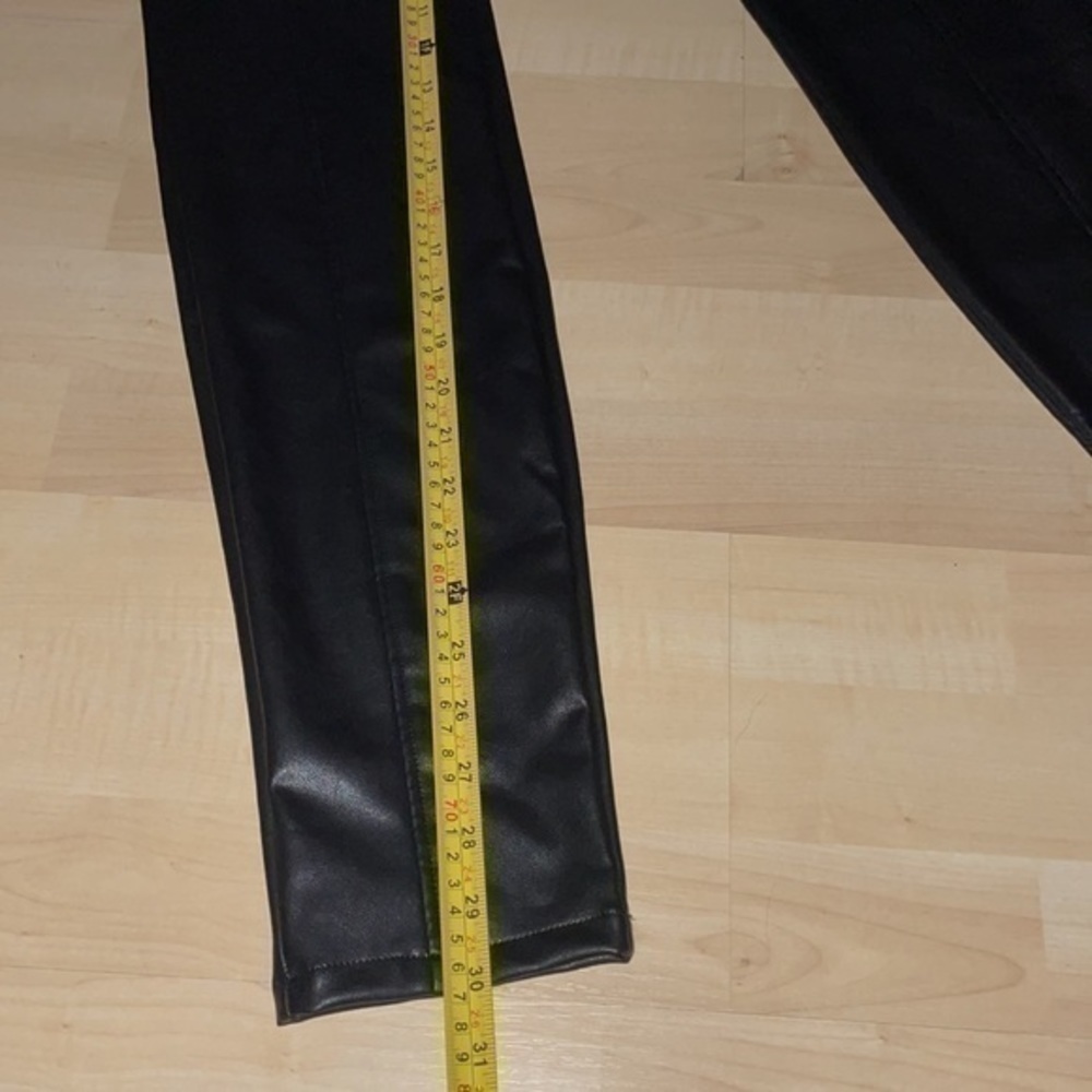 NWT ASTARS Rizzo tummy tuck leggings high waist vegan leather black stretch L - Picture 8 of 10